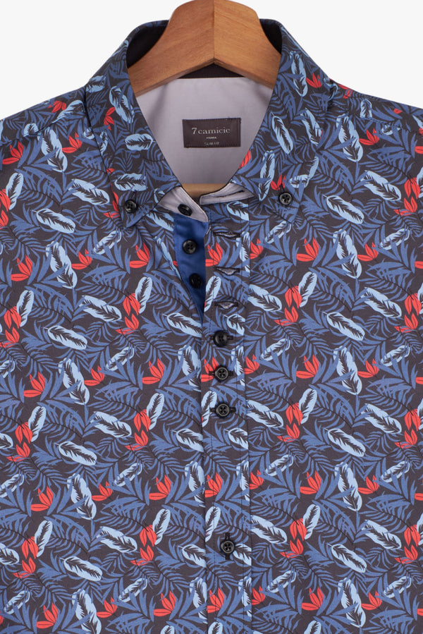 Camisa Hombre Donatello Iconic Popelin Azul Azul