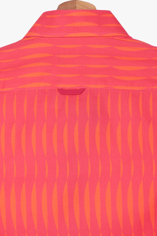 Donatello Iconic Poplin Man Shirt Pink Orange