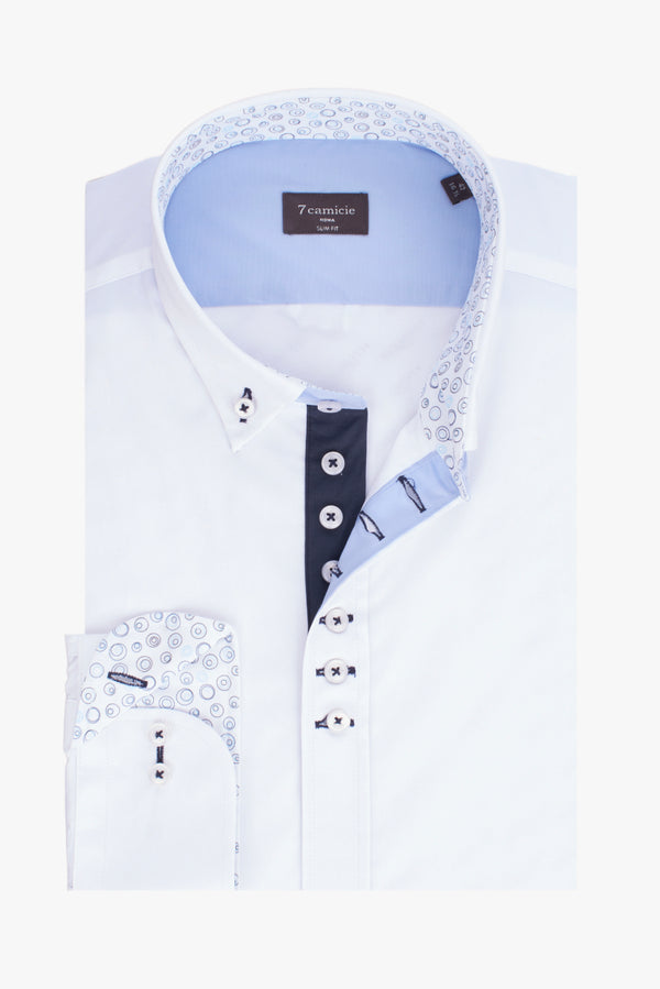 Camicia Uomo Donatello Iconic Popelin Stretch Bianco