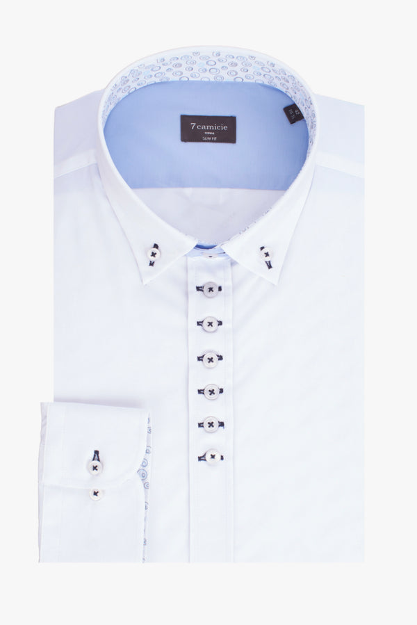 Camicia Uomo Donatello Iconic Popelin Stretch Bianco