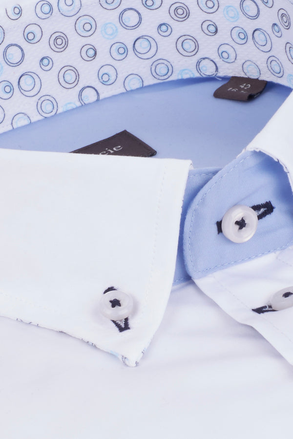 Camicia Uomo Donatello Iconic Popelin Stretch Bianco