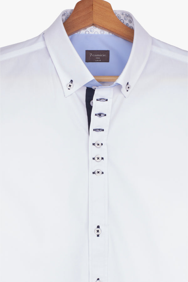 Camicia Uomo Donatello Iconic Popelin Stretch Bianco