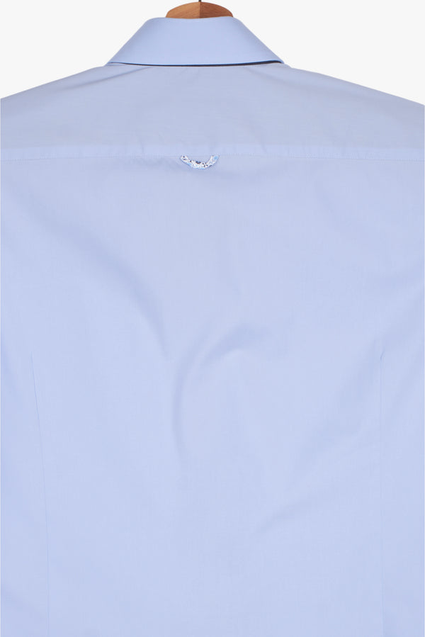 Camisa Hombre Donatello Iconic Popelin Stretch Azul Claro
