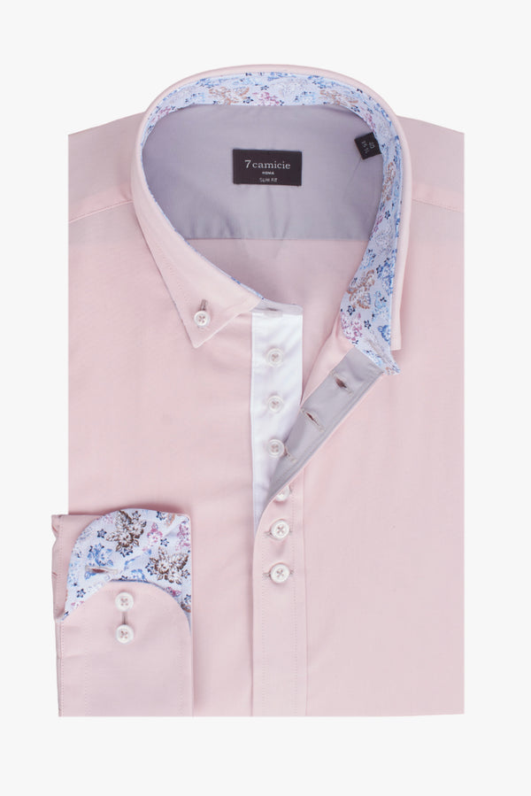 Camicia Uomo Donatello Iconic Popelin Stretch Rosa