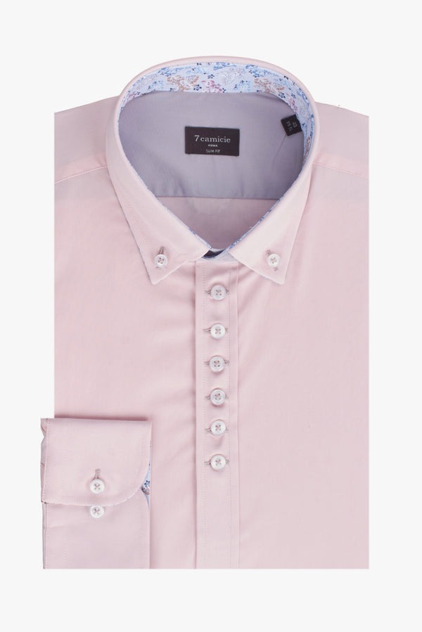 Camicia Uomo Donatello Iconic Popelin Stretch Rosa