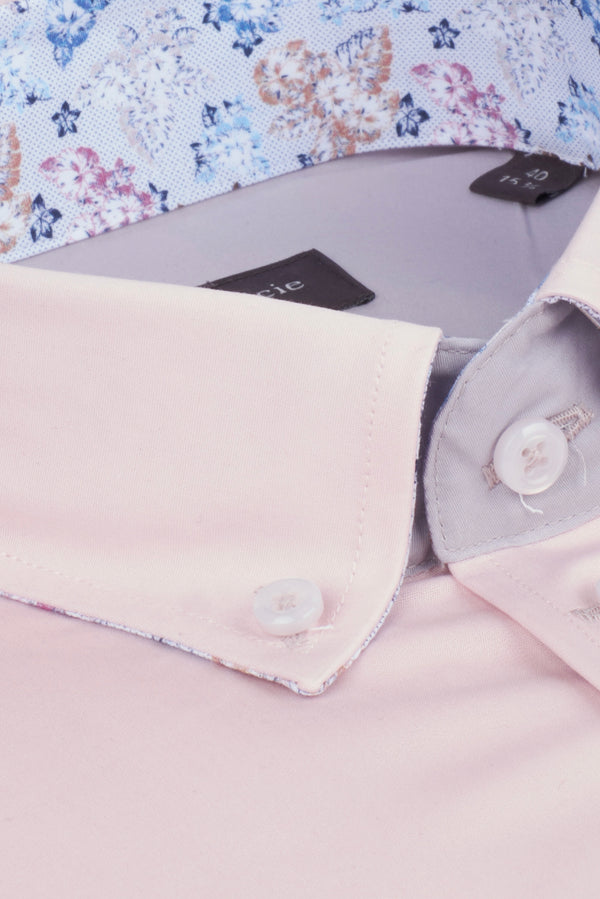 Camicia Uomo Donatello Iconic Popelin Stretch Rosa
