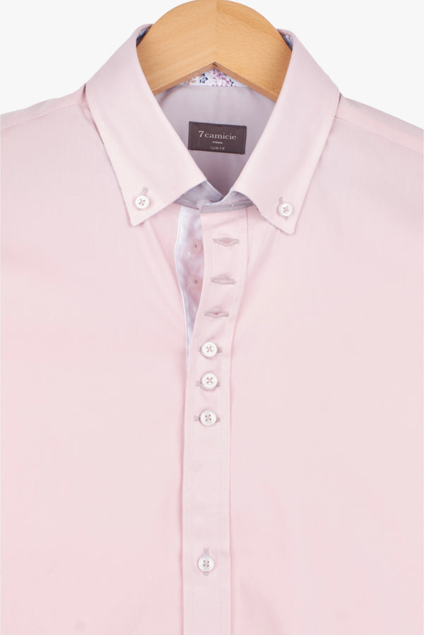 Camicia Uomo Donatello Iconic Popelin Stretch Rosa