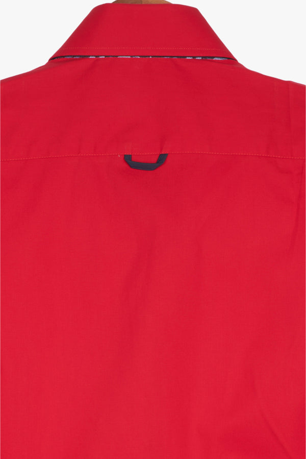 Donatello Iconic Herren Hemd Poplin Stretch Rot