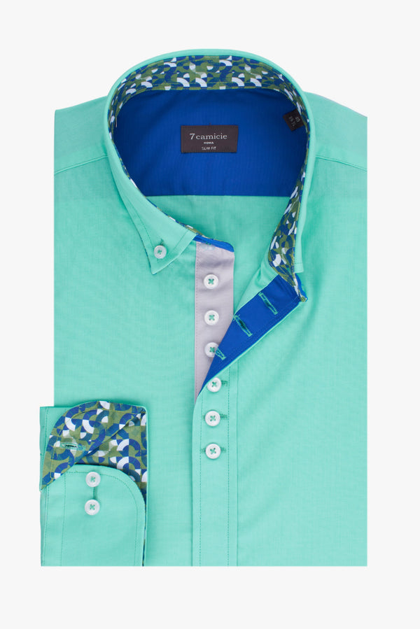 Chemise Homme Donatello Iconic Popelin Stretch Vert