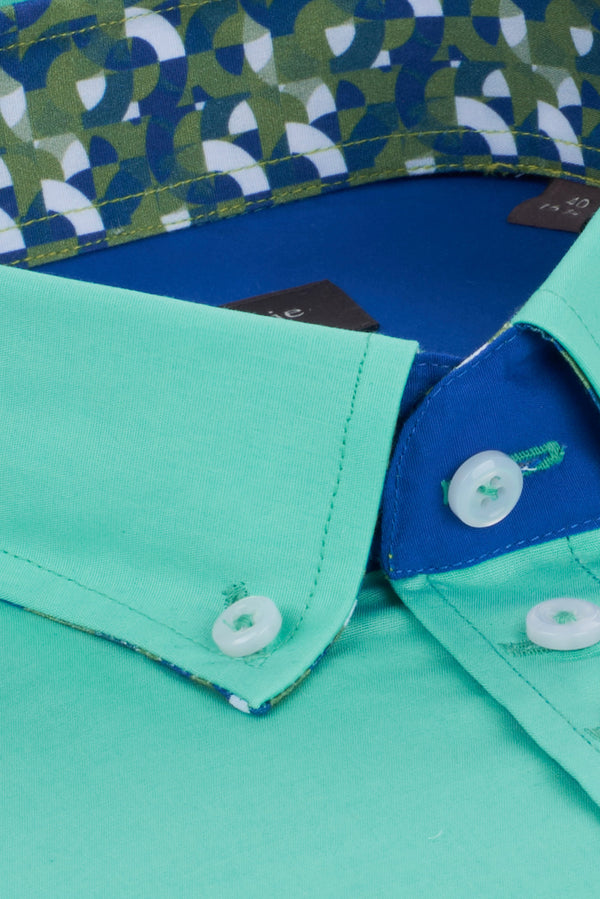 Chemise Homme Donatello Iconic Popelin Stretch Vert