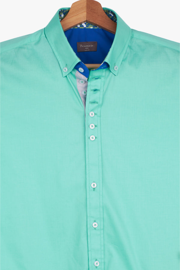 Chemise Homme Donatello Iconic Popelin Stretch Vert