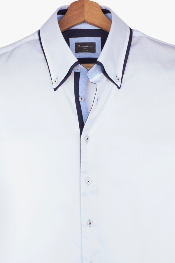 Chemise Homme Sport Satin Blanc