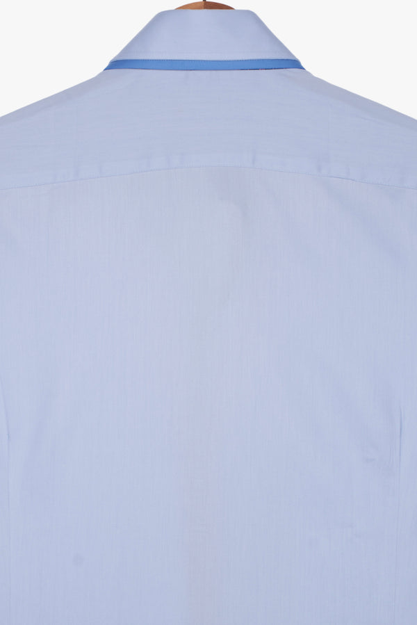 Sport Herren Hemd Satin Hellblau