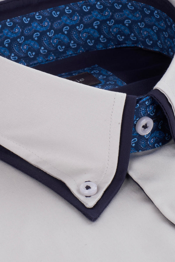 Camicia Uomo Sport Satin Grigio
