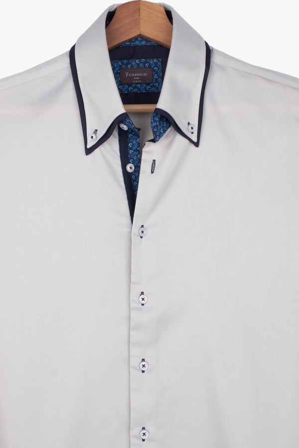 Camicia Uomo Sport Satin Grigio
