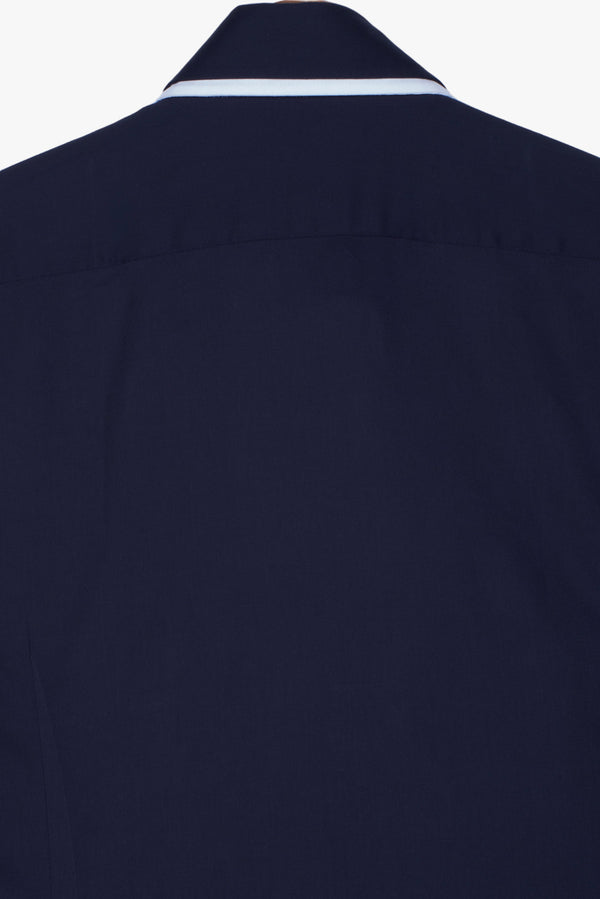 Chemise Homme Sport Satin Bleu