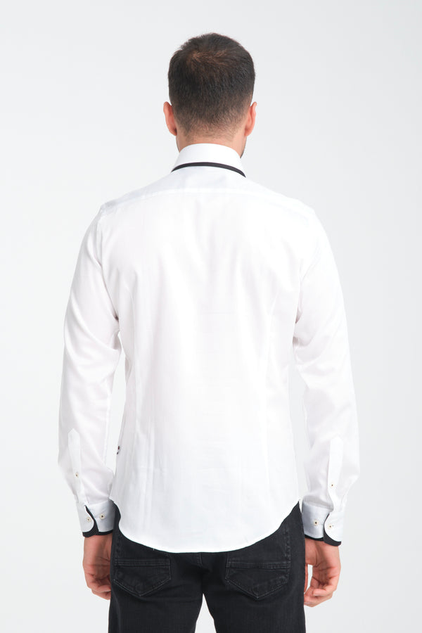 Iconic Satin Man Shirt White