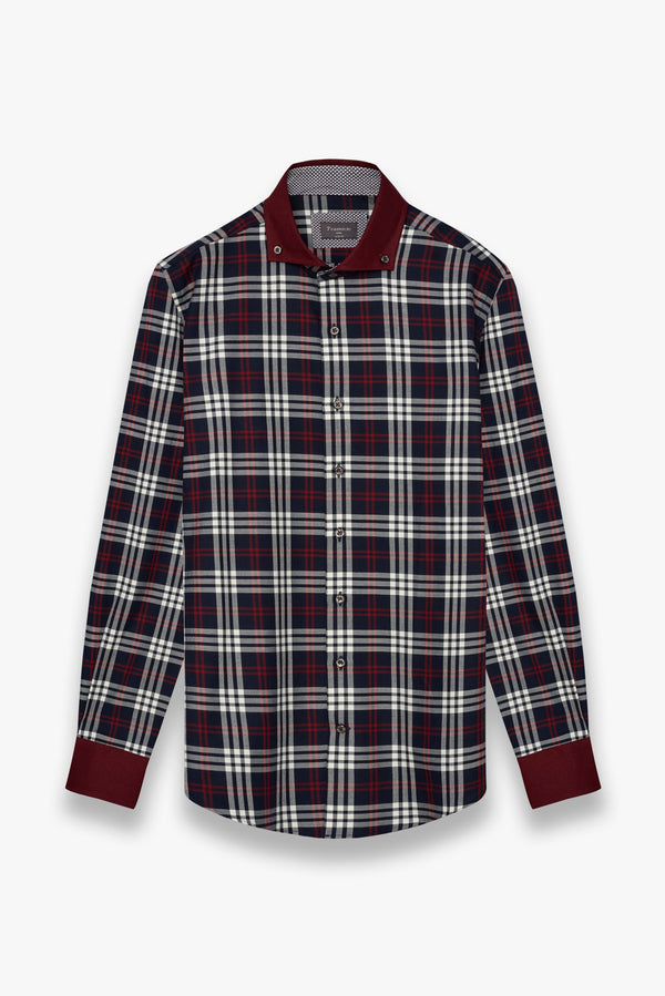 Camisa de Hombre de Cuadros Azul