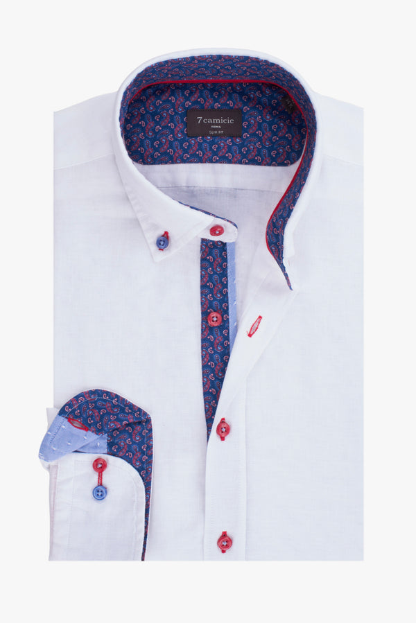 Sport Linen Man Shirt White