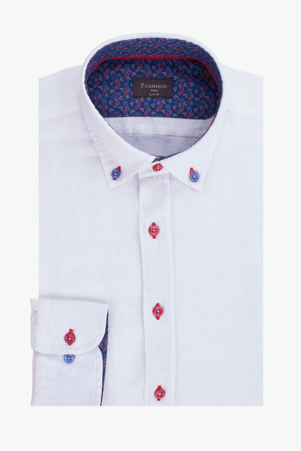 Sport Linen Man Shirt White