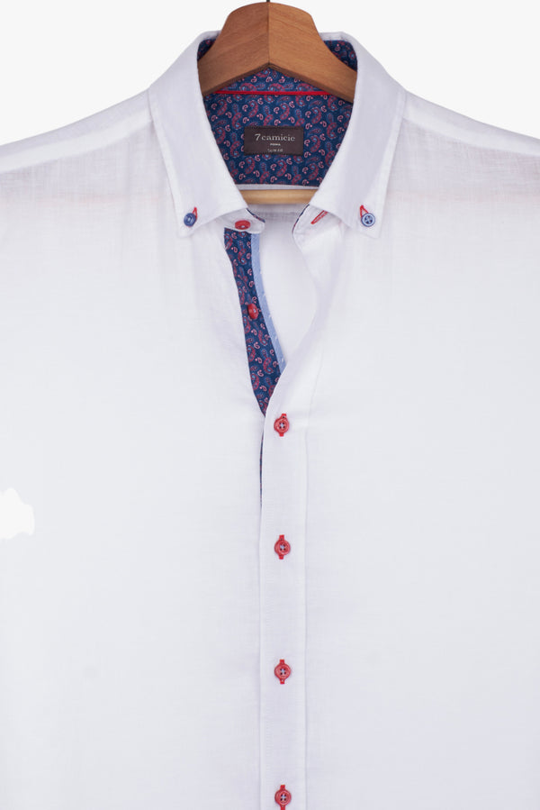 Sport Linen Man Shirt White