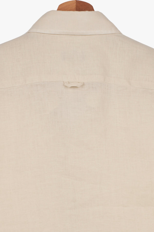 Camisa Hombre Manga corta Leonardo Sport Lino Beige