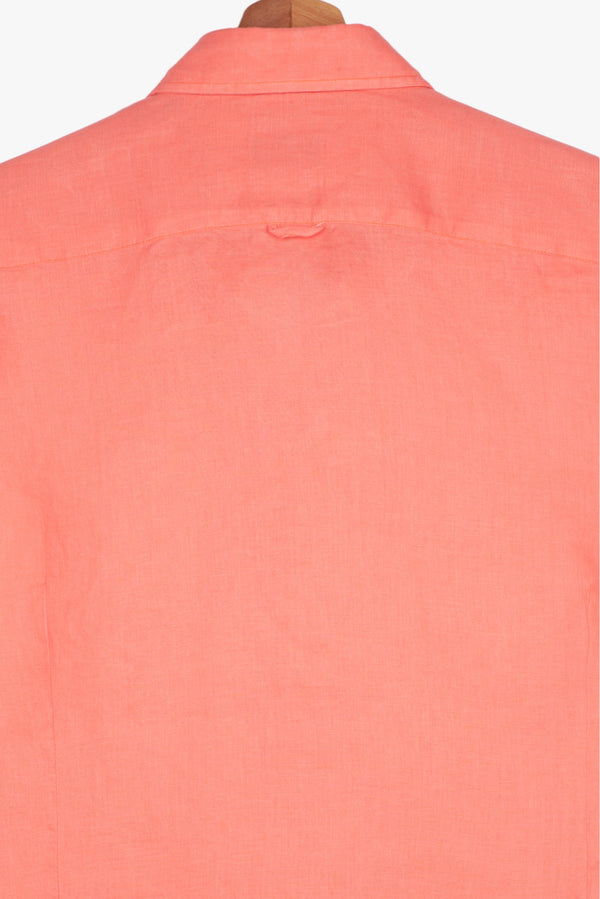 Chemise Homme Manche Courte Leonardo Sport Lin Rouge