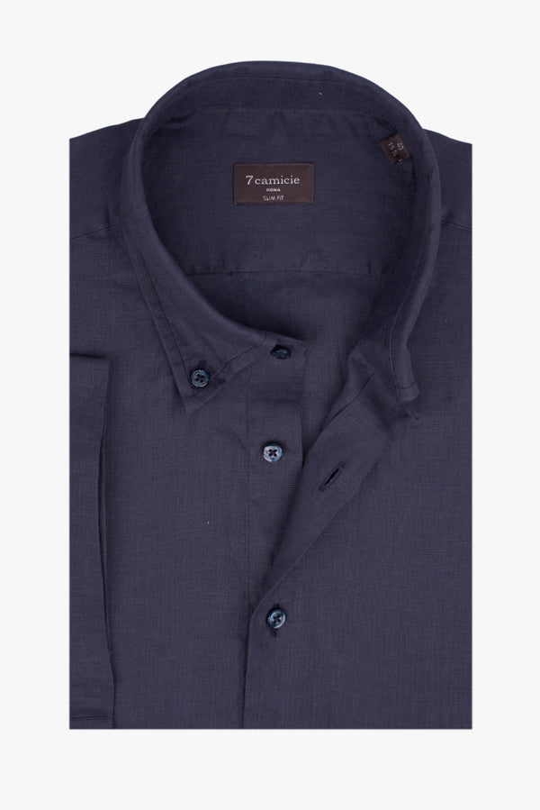 Camisa Hombre Manga corta Leonardo Sport Lino Azul