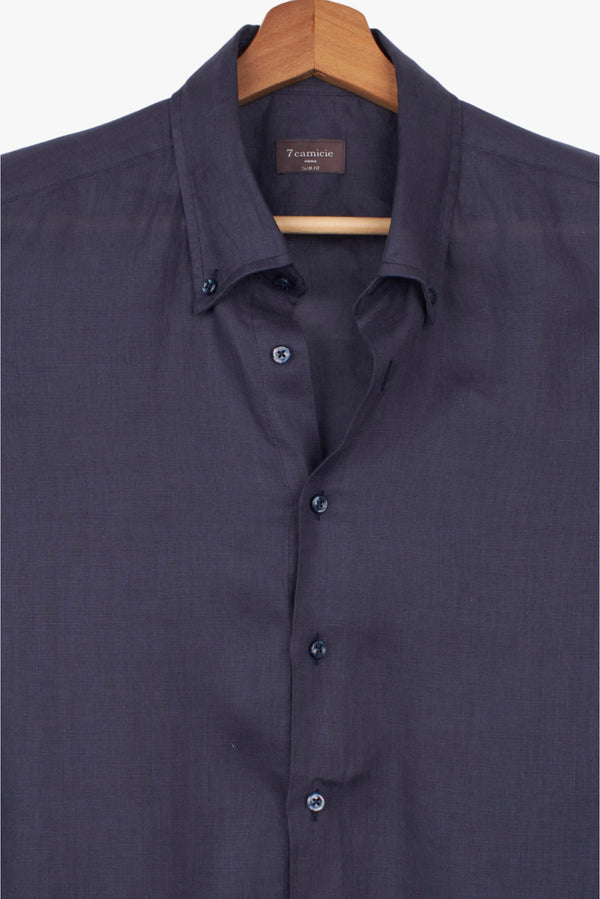 Camisa Hombre Manga corta Leonardo Sport Lino Azul