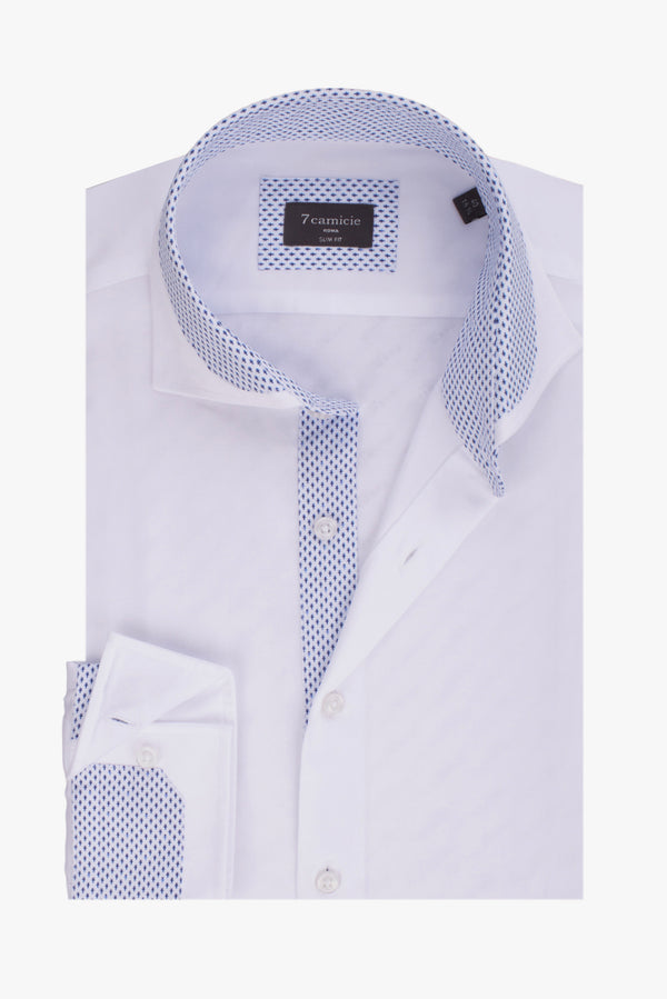 Francesco Iconic Satin Man Shirt White