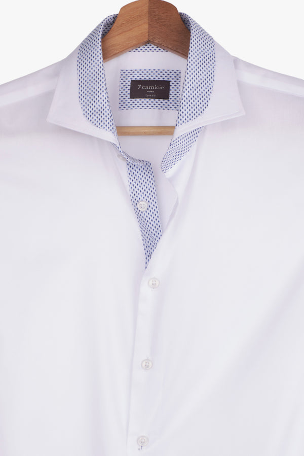 Francesco Iconic Satin Man Shirt White