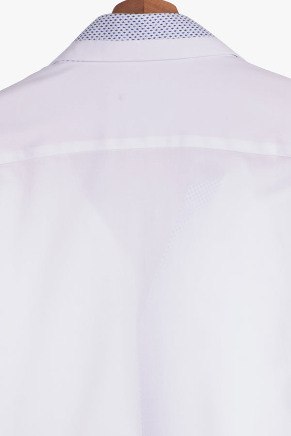 Francesco Iconic Satin Man Shirt White