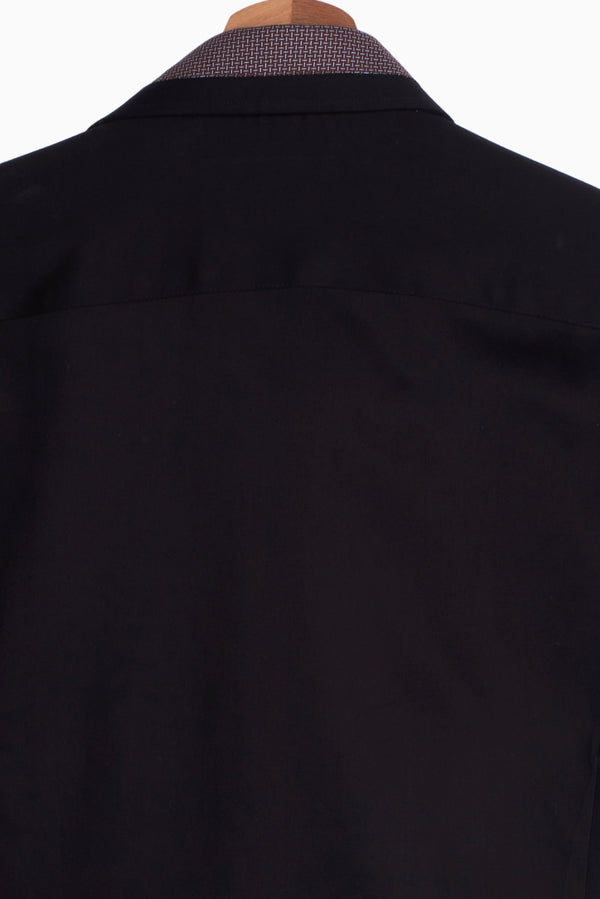 Camicia Uomo Francesco Iconic Satin Nero