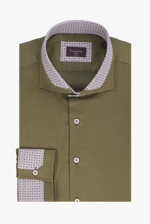 Camisa Hombre Francesco Iconic Satin Verde