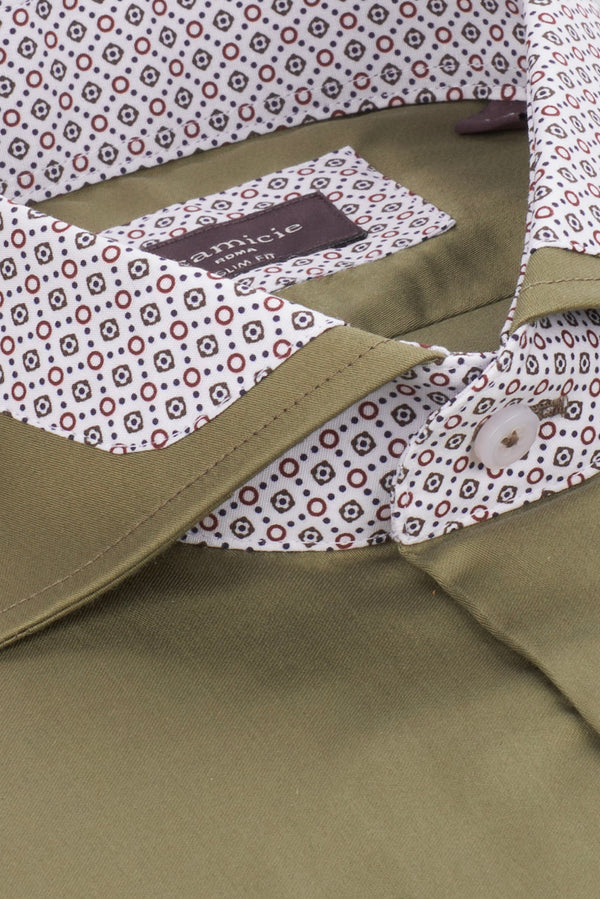 Camisa Hombre Francesco Iconic Satin Verde