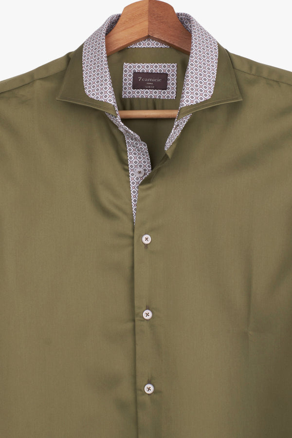 Camisa Hombre Francesco Iconic Satin Verde