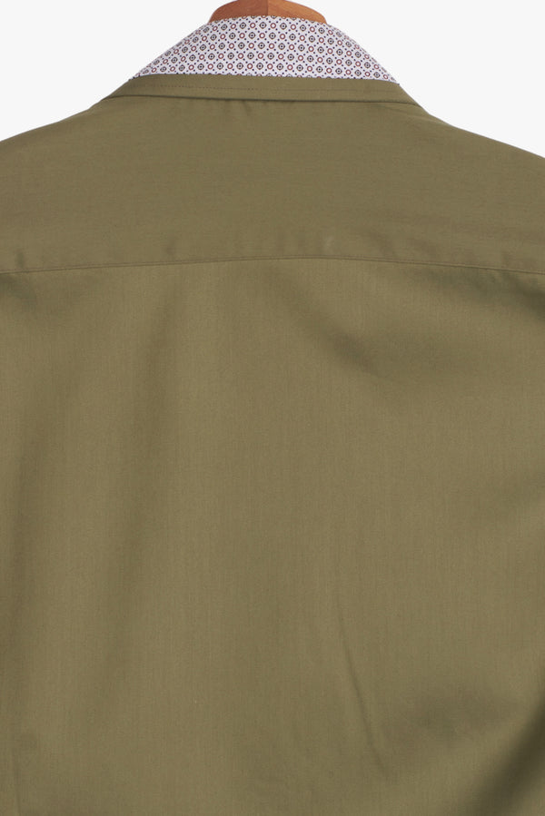 Camisa Hombre Francesco Iconic Satin Verde