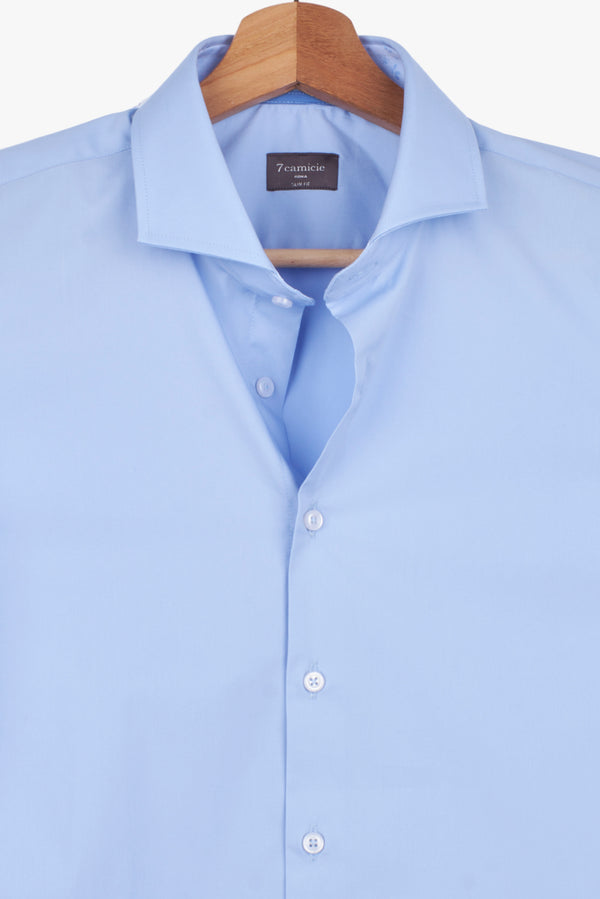 Chemise Homme Firenze Sport Popelin Stretch Bleu clair