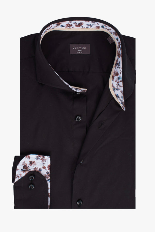Camicia Uomo Firenze Sport Popelin Stretch Nero