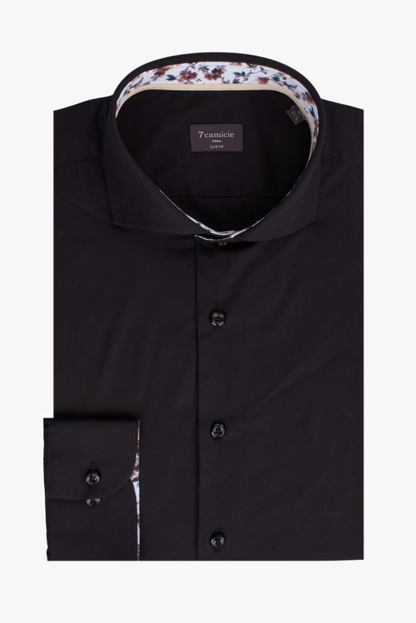 Camicia Uomo Firenze Sport Popelin Stretch Nero
