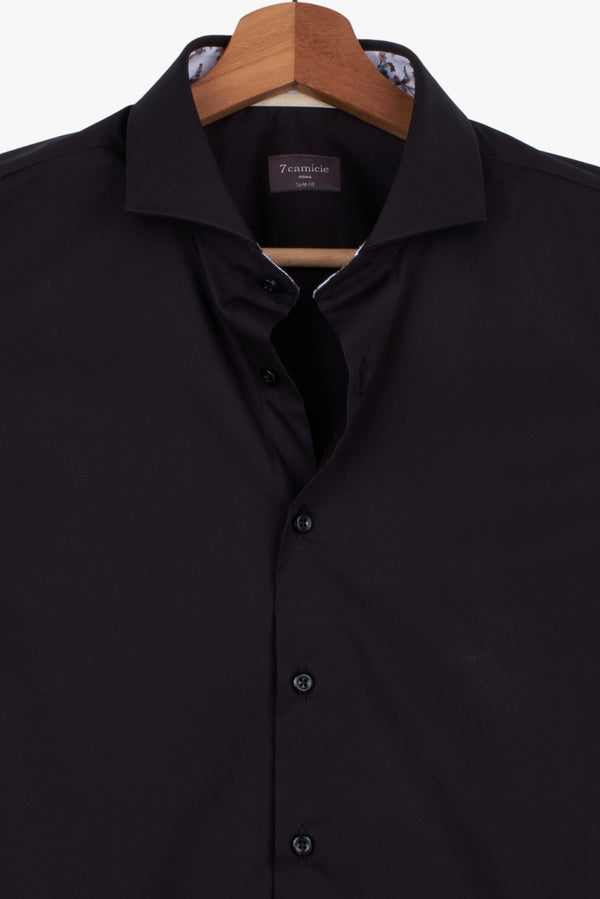 Camicia Uomo Firenze Sport Popelin Stretch Nero