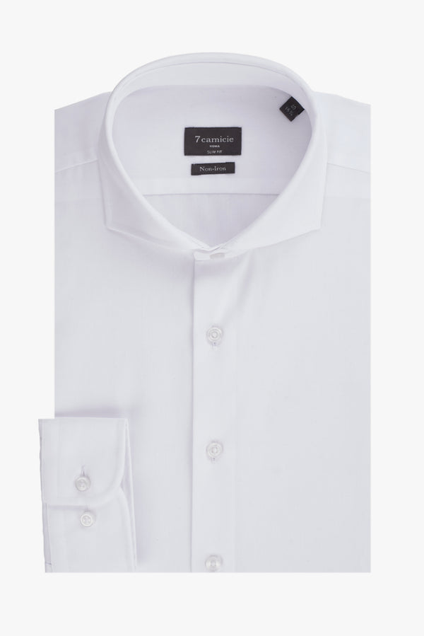Firenze Essential Herren Hemd Popelin Weiss Buegelfreie
