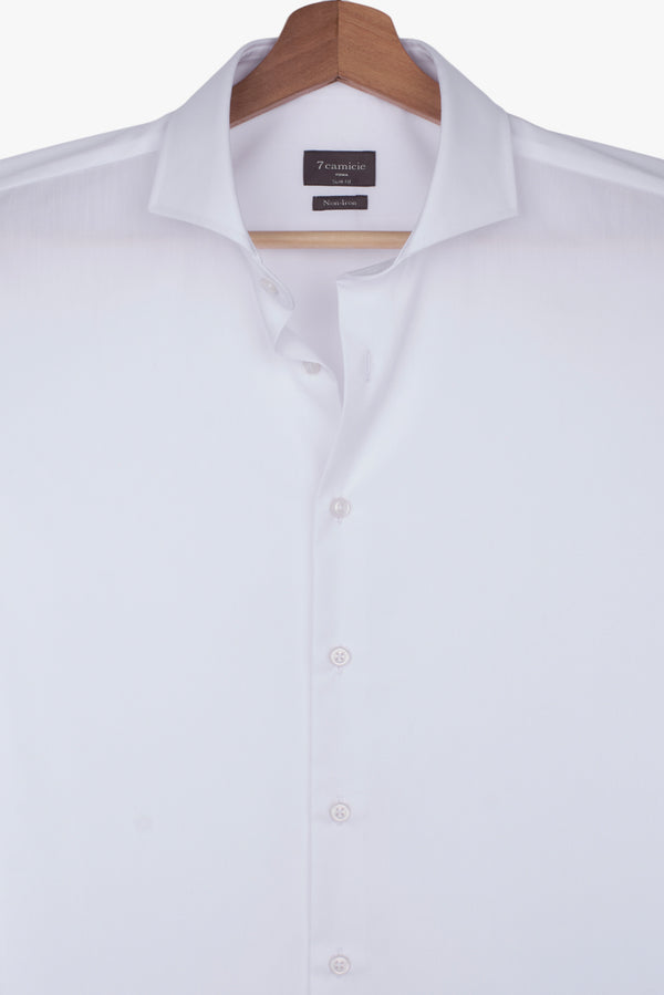 Firenze Essential Herren Hemd Popelin Weiss Buegelfreie