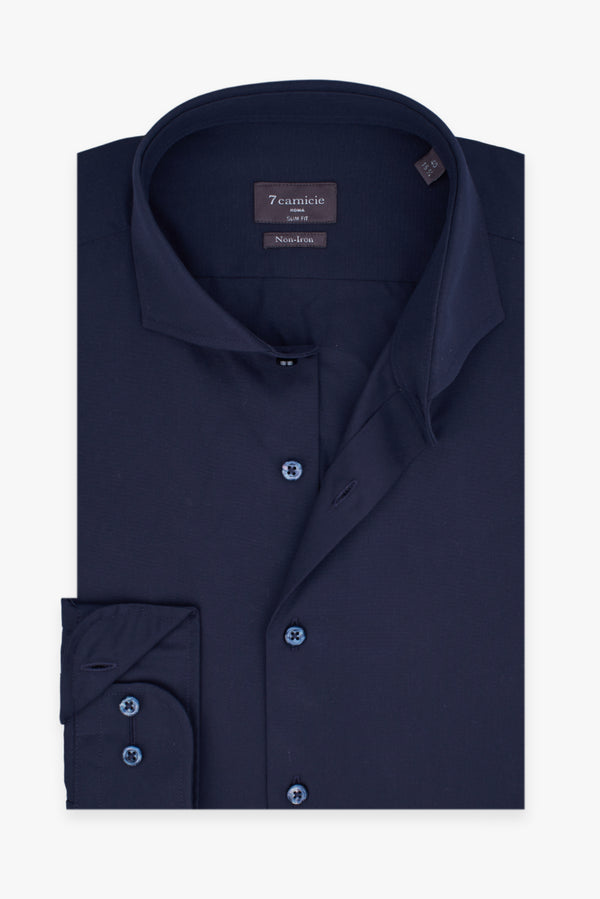 Chemise Homme Firenze Essential Popelin Bleu Sans repassage