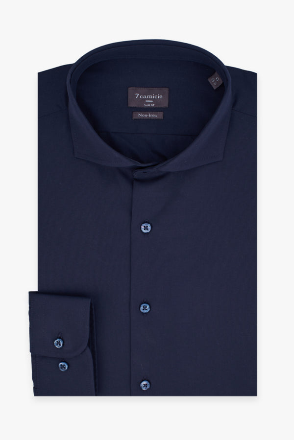 Chemise Homme Firenze Essential Popelin Bleu Sans repassage