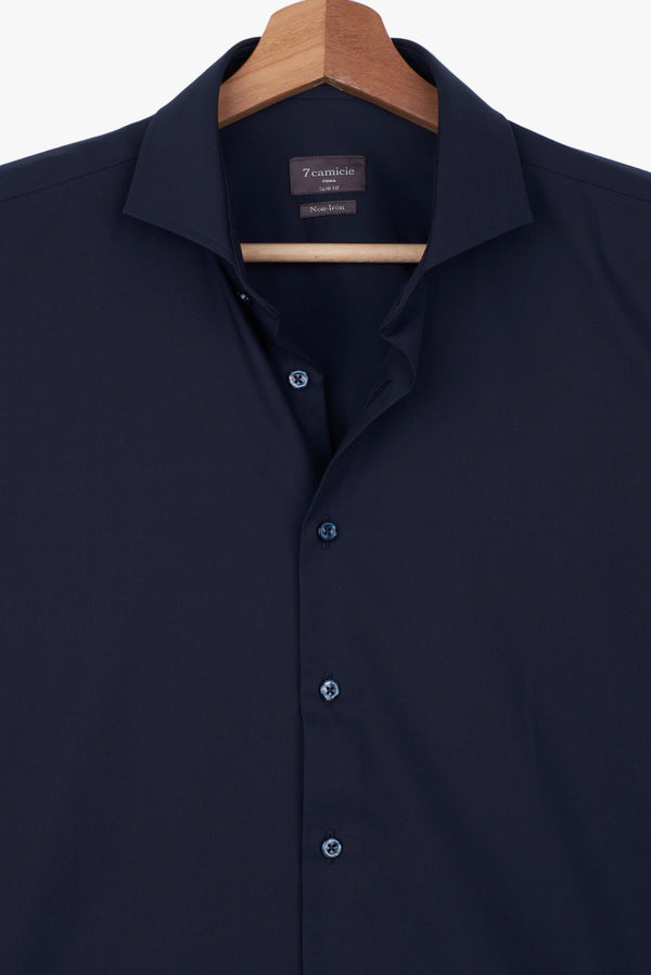 Chemise Homme Firenze Essential Popelin Bleu Sans repassage