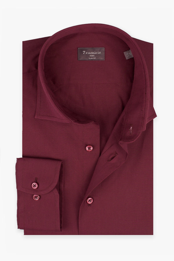 Camisa Hombre Firenze Popelin Stretch Rojo