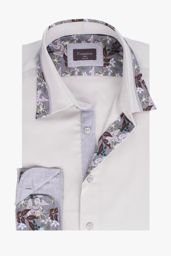Camicia Uomo Sport Satin Grigio