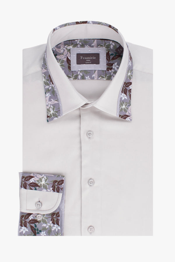Camicia Uomo Sport Satin Grigio