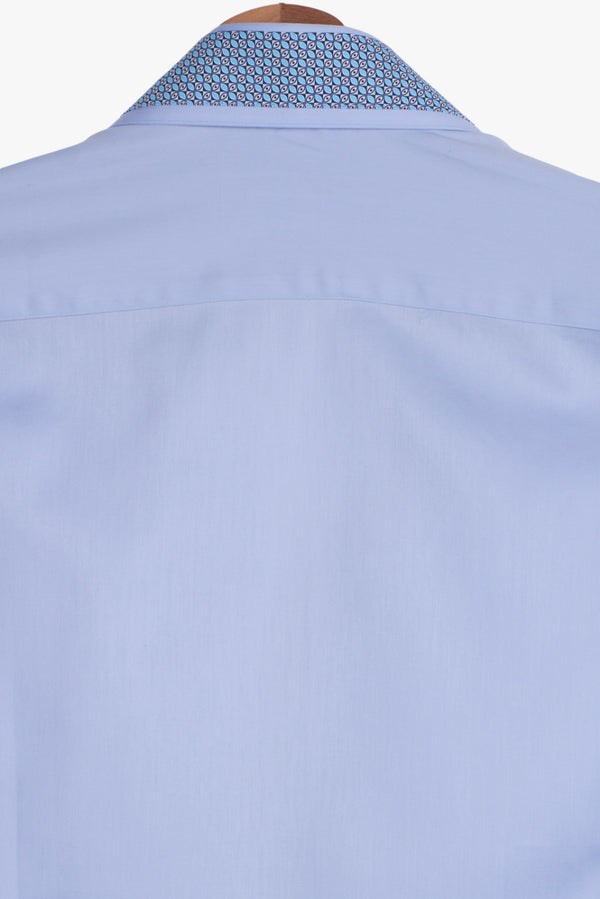 Sport Herren Hemd Satin Hellblau